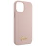 Guess GUHCP12LLSLMGLP iPhone 12 Pro Max 6,7" jasnoróżowy/light pink hardcase Silicone Script Gold Logo na NearMe.pl