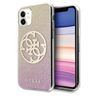 Guess GUHCN61PCUGLPGG iPhone 11 6,1" /Xr różowo-złoty/gold pink hard case Glitter 4G Circle Logo na NearMe.pl