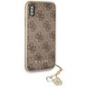 Guess GUHCPXGF4GBR iPhone X/Xs brown/brązowy hard case 4G Charms Collection na NearMe.pl