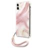 Guess GUHCN61KSMAPI iPhone 11 6,1" / Xr różowy/pink hardcase Marble with cord Collection na NearMe.pl