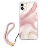 Guess GUHCN61KSMAPI iPhone 11 6,1" / Xr różowy/pink hardcase Marble with cord Collection na NearMe.pl