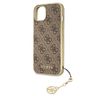 Guess GUHCP13MGF4GBR iPhone 13 / 14 / 15 6.1" brązowy/brown hardcase 4G Charms Collection na NearMe.pl