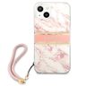 Guess GUHCP13SKMABPI iPhone 13 mini 5,4"różowy/pink hardcase Marble Strap Collection na NearMe.pl