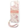 Guess GUHCP13SKMABPI iPhone 13 mini 5,4"różowy/pink hardcase Marble Strap Collection na NearMe.pl