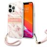 Guess GUHCP13LKMABPI iPhone 13 Pro / 136,1" różowy/pink hardcase Marble Strap Collection na NearMe.pl