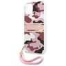 Guess GUHCP13MKCABPI iPhone 13 / 14 / 156.1" różowy/pink hardcase Camo Strap Collection na NearMe.pl
