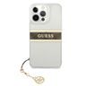 Guess GUHCP13LKB4GBR iPhone 13 Pro / 136,1" Transparent hardcase 4G Brown Strap Charm na NearMe.pl