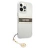 Guess GUHCP13LKB4GBR iPhone 13 Pro / 136,1" Transparent hardcase 4G Brown Strap Charm na NearMe.pl