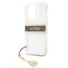 Guess GUHCP13LKB4GBR iPhone 13 Pro / 136,1" Transparent hardcase 4G Brown Strap Charm na NearMe.pl