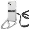Guess GUHCP13SKC4GBSI iPhone 13 mini5,4" Transparent hardcase 4G Grey Strap Silver Chain na NearMe.pl