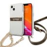Guess GUHCP13SKC4GBGO iPhone 13 mini5,4" Transparent hardcase 4G Brown Strap Gold Chain na NearMe.pl