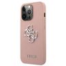 Guess GUHCP13LSA4GSPI iPhone 13 Pro / 136,1" różowy/pink hardcase Saffiano 4G Metal Logo na NearMe.pl