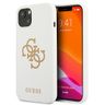 Guess GUHCP13MLS4GGWH iPhone 13 / 14 /15 6.1" biały/white hard case Silicone 4G Logo na NearMe.pl
