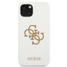 Guess GUHCP13MLS4GGWH iPhone 13 / 14 /15 6.1" biały/white hard case Silicone 4G Logo na NearMe.pl