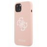 Guess GUHCP13SLS4GWPI iPhone 13 mini 5,4" różowy/pink hard case Silicone 4G Logo na NearMe.pl