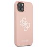 Guess GUHCP13SLS4GWPI iPhone 13 mini 5,4" różowy/pink hard case Silicone 4G Logo na NearMe.pl