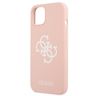 Guess GUHCP13SLS4GWPI iPhone 13 mini 5,4" różowy/pink hard case Silicone 4G Logo na NearMe.pl