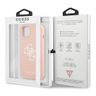 Guess GUHCP13SLS4GWPI iPhone 13 mini 5,4" różowy/pink hard case Silicone 4G Logo na NearMe.pl