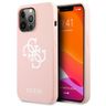 Guess GUHCP13LLS4GWPI iPhone 13 Pro / 13 6,1" różowy/pink hard case Silicone 4G Logo na NearMe.pl
