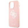 Guess GUHCP13LLS4GWPI iPhone 13 Pro / 13 6,1" różowy/pink hard case Silicone 4G Logo na NearMe.pl