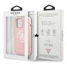 Guess GUHCP13LLS4GWPI iPhone 13 Pro / 13 6,1" różowy/pink hard case Silicone 4G Logo na NearMe.pl