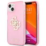Guess GUHCP13MPCUGL4GPI iPhone 13 / 14 /15 6.1" różowy/pink hard case Glitter 4G Big Logo na NearMe.pl