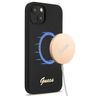 Guess GUHMP13MLSLMGBK iPhone 13 / 14 /6.1" black/czarny hardcase Silicone Script Gold Logo Magsafe na NearMe.pl