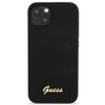 Guess GUHMP13MLSLMGBK iPhone 13 / 14 /6.1" black/czarny hardcase Silicone Script Gold Logo Magsafe na NearMe.pl