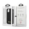 Guess GUHMP13MLSLMGBK iPhone 13 / 14 /6.1" black/czarny hardcase Silicone Script Gold Logo Magsafe na NearMe.pl