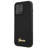 Guess GUHMP13LLSLMGBK iPhone 13 Pro / 136,1" black/czarny hardcase Silicone Script Gold Logo MagSafe na NearMe.pl