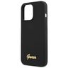 Guess GUHMP13LLSLMGBK iPhone 13 Pro / 136,1" black/czarny hardcase Silicone Script Gold Logo MagSafe na NearMe.pl