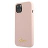 Guess GUHMP13MLSLMGLP iPhone 13 / 14 /15 6.1" jasnoróżowy/light pink hardcase Silicone Script Gold Logo Magsafe na NearMe.pl
