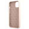 Guess GUHMP13MLSLMGLP iPhone 13 / 14 /15 6.1" jasnoróżowy/light pink hardcase Silicone Script Gold Logo Magsafe na NearMe.pl