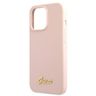 Guess GUHMP13XLSLMGLP iPhone 13 Pro Max6,7" jasnoróżowy/light pink hardcase Silicone Script Gold Logo Magsafe na NearMe.pl