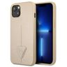 Guess GUHCP13MPSATLE iPhone 13 / 14 / 156.1" beżowy/beige hardcase SaffianoTriangle Logo na NearMe.pl