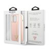 Guess GUHCP13LSLTGP iPhone 13 Pro / 13 6,1" różowy/pink hardcase Silicone Triangle na NearMe.pl