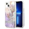 Guess GUHCP13SLFLSU iPhone 13 mini 5,4" fioletowy/purple hardcase Flower Liquid Glitter na NearMe.pl