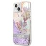 Guess GUHCP13SLFLSU iPhone 13 mini 5,4" fioletowy/purple hardcase Flower Liquid Glitter na NearMe.pl