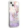 Guess GUHCP13SLFLSU iPhone 13 mini 5,4" fioletowy/purple hardcase Flower Liquid Glitter na NearMe.pl