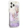 Guess GUHCP13LLFLSU iPhone 13 Pro / 136,1" fioletowy/purple hardcase Flower Liquid Glitter na NearMe.pl