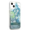 Guess GUHCP13MLFLSN iPhone 13 / 14 / 15 6.1" zielony/green hardcase Flower Liquid Glitter na NearMe.pl