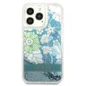 Guess GUHCP13LLFLSN iPhone 13 Pro / 13 6,1" zielony/green hardcase Flower Liquid Glitter na NearMe.pl