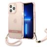 Guess GUHCP13XHTSGSP iPhone 13 Pro Max6,7" różowy/pink hardcase Translucent Stap na NearMe.pl