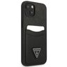 Guess GUHCP13SPSATPK iPhone 13 mini 5,4"czarny/black hardcase SaffianoTriangle Logo Cardslot na NearMe.pl
