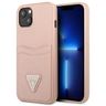 Guess GUHCP13SPSATPP iPhone 13 mini 5,4"różowy/pink hardcase SaffianoTriangle Logo Cardslot na NearMe.pl