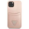 Guess GUHCP13SPSATPP iPhone 13 mini 5,4"różowy/pink hardcase SaffianoTriangle Logo Cardslot na NearMe.pl