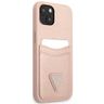Guess GUHCP13SPSATPP iPhone 13 mini 5,4"różowy/pink hardcase SaffianoTriangle Logo Cardslot na NearMe.pl