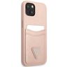 Guess GUHCP13MPSATPP iPhone 13 / 14 / 156.1" różowy/pink hardcase SaffianoTriangle Logo Cardslot na NearMe.pl