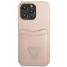Guess GUHCP13LPSATPP iPhone 13 Pro / 13 6,1" różowy/pink hardcase SaffianoTriangle Logo Cardslot na NearMe.pl