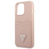 Guess GUHCP13LPSATPP iPhone 13 Pro / 13 6,1" różowy/pink hardcase SaffianoTriangle Logo Cardslot na NearMe.pl
